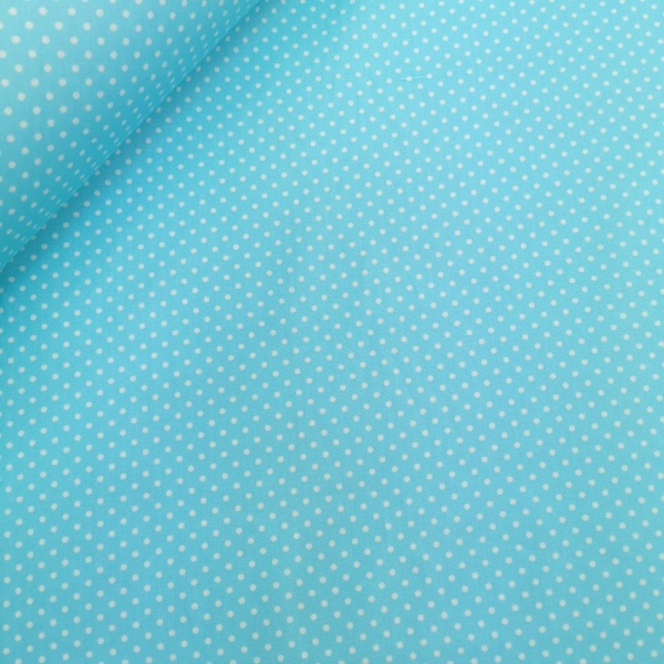 3mm Spot Cotton Poplin Sky Blue